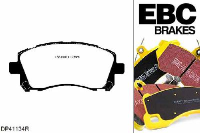 DP41134R, Subaru Impreza, 2.0 Turbo 1996-1998, EBC Yellowstuff remblokken set vooras, Voor modellen met een remschijf diameter 277mm