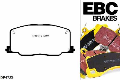 DP4725R, Toyota Celica, 2.0 Turbo GT4 (ST185) 1990-1994, EBC Yellowstuff remblokken set vooras, Voor modellen met Sumitomo remklauwen aan de vooras, Voor modellen met een remschijf diameter 277mm