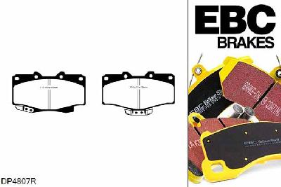DP4807R, Toyota Landcruiser, 3.0 TD (KDJ95) 2000-2003, EBC Yellowstuff remblokken set vooras, Voor modellen met een remschijf diameter 318mm