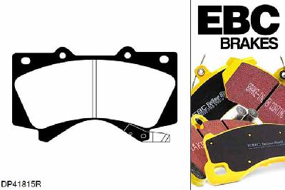DP41815R, Toyota Landcruiser, 4.7 (UZJ200) 2007-2015, EBC Yellowstuff remblokken set vooras, Voor modellen met een remschijf diameter 340mm