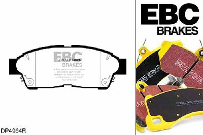 DP4964R, Toyota Starlet, 1.3 (EP91) (ABS) 1996-2000, EBC Yellowstuff remblokken set vooras, Voor modellen met Sumitomo remklauwen aan de vooras, Voor modellen met een remschijf diameter 238mm