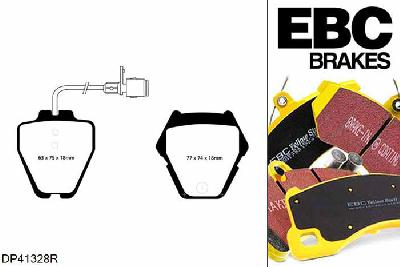 DP41328R, VW Passat, 4.0 W8 (8 Pad Set) 275 PK 2001-2005, EBC Yellowstuff remblokken set vooras, Voor modellen met Girling/TRW remklauwen aan de vooras, Voor modellen met een remschijf diameter 334mm