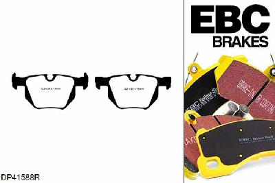 DP41588R, BMW 3 Series (E92) Coupe, 335d (3.0 TD) 3 Series (E92) Coupe, EBC Yellowstuff remblokken set achteras Voor modellen met ATE remklauwen aan de achteras, Voor modellen met remschijf diameter van 336mm aan de achteras