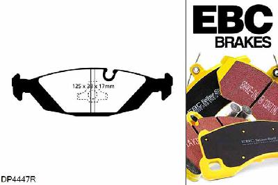 DP4447R, BMW 6 Series (E24), 635 (3.5) 218 PK 6 Series (E24), EBC Yellowstuff remblokken set achteras Voor modellen met ATE remklauwen aan de achteras, Voor modellen met remschijf diameter van 284mm aan de achteras