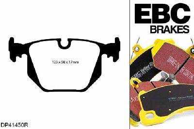 DP41450R, BMW 7 Series (E65), 730 (3.0) 7 Series (E65), EBC Yellowstuff remblokken set achteras Voor modellen met ATE remklauwen aan de achteras, Voor modellen met remschijf diameter van 324mm aan de achteras