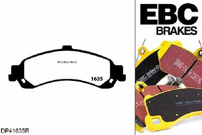 DP41635R, Chevrolet Tahoe 4WD Tahoe 4WD, EBC Yellowstuff remblokken set achteras, Voor modellen met remschijf diameter van 330mm aan de achteras