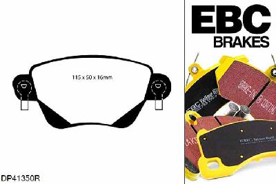 DP41350R, Jaguar X Type, 3.0 X Type, EBC Yellowstuff remblokken set achteras Voor modellen met Bosch remklauwen aan de achteras, Voor modellen met remschijf diameter van 280mm aan de achteras