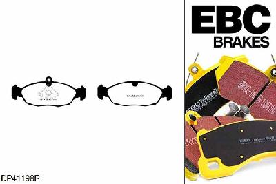 DP41198R, Jaguar XK8, 4.0 XK8, EBC Yellowstuff remblokken set achteras Voor modellen met ATE remklauwen aan de achteras, Voor modellen met remschijf diameter van 305mm aan de achteras