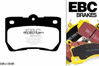 DP41586R, Lexus IS250, 2.5 IS250, EBC Yellowstuff remblokken set achteras, Voor modellen met remschijf diameter van 310mm aan de achteras