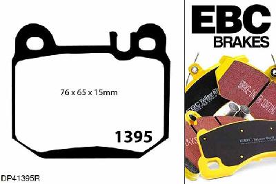 DP41395R, Mercedes M-Class (W163), ML350 (3.7) M-Class (W163), EBC Yellowstuff remblokken set achteras, Voor modellen met remschijf diameter van 331mm aan de achteras