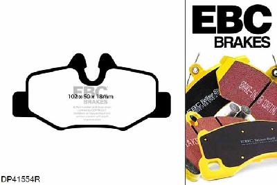 DP41554R, Mercedes Vito, 3.7 Vito, EBC Yellowstuff remblokken set achteras Voor modellen met Bosch remklauwen aan de achteras, Voor modellen met remschijf diameter van 296mm aan de achteras