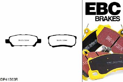 DP41563R, Mitsubishi Lancer, 2.0 Lancer, EBC Yellowstuff remblokken set achteras, Voor modellen met remschijf diameter van 262mm aan de achteras