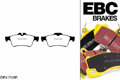 DP41749R, Opel Vectra, 2.0 Turbo Vectra, EBC Yellowstuff remblokken set achteras Voor modellen met ATE remklauwen aan de achteras, Voor modellen met remschijf diameter van 292mm aan de achteras