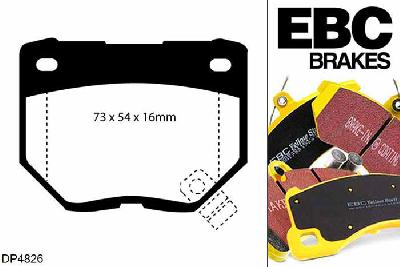 DP4826R, Subaru Impreza, 2.0 Turbo (Prodrive P1) Impreza, EBC Yellowstuff remblokken set achteras