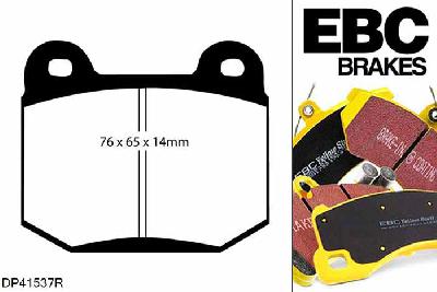 DP41537R, Subaru Impreza, 2.5 Turbo (RB320) Impreza, EBC Yellowstuff remblokken set achteras Voor modellen met Brembo remklauwen aan de achteras, Voor modellen met remschijf diameter van 316mm aan de achteras
