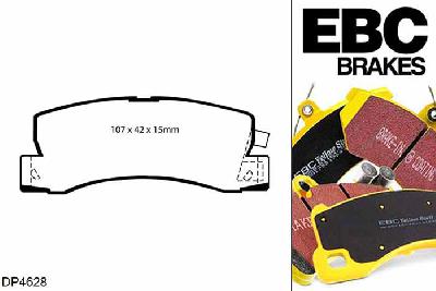 DP4628R, Toyota Celica, 2.0 Turbo GT4 (ST185) Celica, EBC Yellowstuff remblokken set achteras Voor modellen met Akebono remklauwen aan de achteras, Voor modellen met remschijf diameter van 288mm aan de achteras