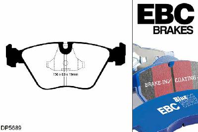 DP5689NDX, BMW Z4, 3.2 M (E85) 343 PK 2006-2009, EBC Bluestuff remblokken set vooras, Voor modellen met ATE remklauwen aan de vooras, Voor modellen met een remschijf diameter 345mm