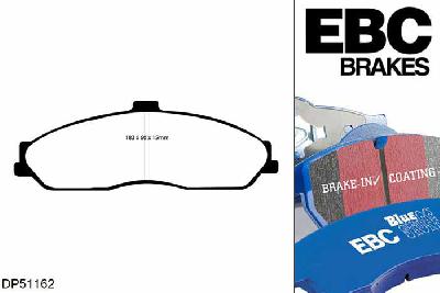 DP51162NDX, Chevrolet Corvette (C6), 6.0 2005-2008, EBC Bluestuff remblokken set vooras, Voor modellen met een remschijf diameter 325mm