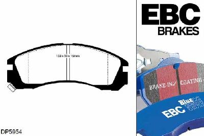 DP5954NDX, Mitsubishi Lancer, 2.0 Turbo 2009-2013, EBC Bluestuff remblokken set vooras, Voor modellen met Akebono remklauwen aan de vooras, Voor modellen met een remschijf diameter 294mm