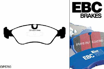 DP5760NDX, Opel Kadett, 2.0 1987-1993, EBC Bluestuff remblokken set vooras, Voor modellen met ATE remklauwen aan de vooras, Voor modellen met een remschijf diameter 256mm
