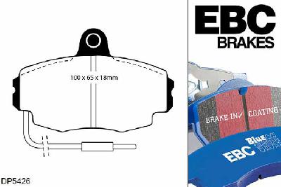 DP5426NDX, Peugeot 205, 1.9 CTi 1987-1995, EBC Bluestuff remblokken set vooras, Voor modellen met Girling/TRW remklauwen aan de vooras, Voor modellen met een remschijf diameter 247mm