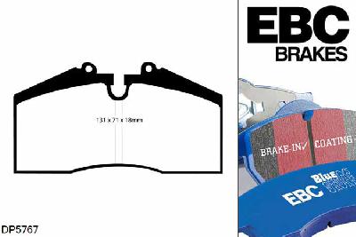DP5767NDX, Porsche 911 (993), 3.8 Carrera 1995-1997, EBC Bluestuff remblokken set vooras, Voor modellen met Brembo remklauwen aan de vooras, Voor modellen met een remschijf diameter 304mm