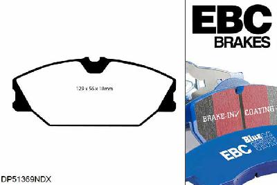 DP51369NDX, Renault Megane MK1 Convertible, 1.6 1999-2003, EBC Bluestuff remblokken set vooras, Voor modellen met Girling/TRW remklauwen aan de vooras, Voor modellen met een remschijf diameter 280mm