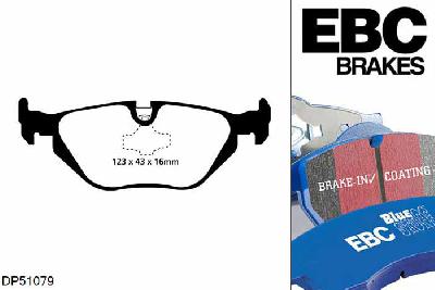 DP51079NDX, BMW 3 Series (E36), 328 i (2.8) 1995-2000, EBC Bluestuff remblokken set achteras, Voor modellen met ATE remklauwen aan de achteras, Voor modellen met remschijf diameter van 275mm aan de achteras