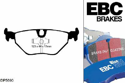 DP5690NDX, BMW M3, 3.0 (E36) 1992-1996, EBC Bluestuff remblokken set achteras, Voor modellen met ATE remklauwen aan de achteras, Voor modellen met remschijf diameter van 312mm aan de achteras