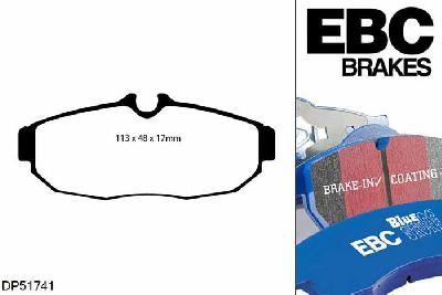 DP51741NDX, Ford Mustang (5th Generation), 4.6 GT 2005-2010, EBC Bluestuff remblokken set achteras, Voor modellen met remschijf diameter van 300mm aan de achteras