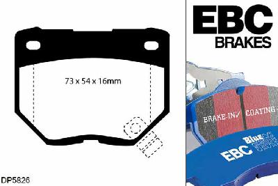 DP5826NDX, Subaru Impreza, 2.5 Turbo WRX 2005-2007, EBC Bluestuff remblokken set achteras, Voor modellen met remschijf diameter van 290mm aan de achteras