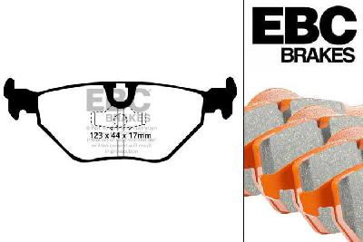 DP9690, BMW M3, 2.5 (E30) 1990-1992, EBC Orangestuff remblokken set achteras, Voor modellen met ATE remklauwen aan de achteras, Voor modellen met remschijf diameter van 282mm aan de achteras