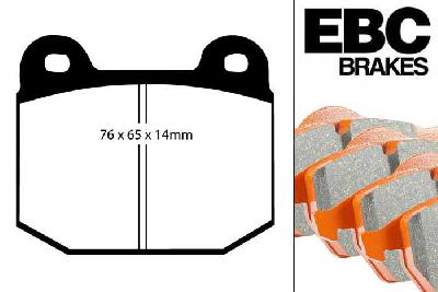 DP91538, Mitsubishi Lancer Evo 8, 2.0 Turbo 2002-2005, EBC Orangestuff remblokken set achteras, Voor modellen met Brembo remklauwen aan de achteras, Voor modellen met remschijf diameter van 300mm aan de achteras