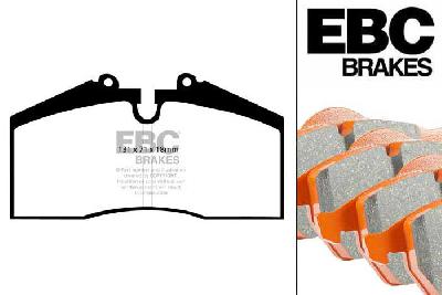 DP9767, Porsche 911 (993), 3.8 Carrera RS 4 1995-1997, EBC Orangestuff remblokken set achteras, Voor modellen met Brembo remklauwen aan de achteras, Voor modellen met remschijf diameter van 299mm aan de achteras