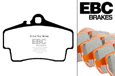 DP91208, Porsche 911 (996) (Cast Iron Disc Only), 3.4 Carrera 2002-2005, EBC Orangestuff remblokken set achteras, Voor modellen met Brembo remklauwen aan de achteras, Voor modellen met remschijf diameter van 299mm aan de achteras