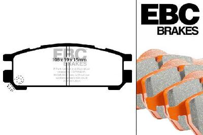 DP9821, Subaru Impreza, 2.0 1995-1996, EBC Orangestuff remblokken set achteras, Voor modellen met remschijf diameter van 266mm aan de achteras