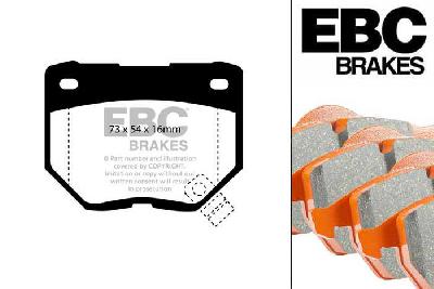 DP9826, Subaru Impreza, 2.0 Turbo (Not UK) 1998-2002, EBC Orangestuff remblokken set achteras