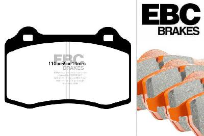 DP91140, Volvo S60, 2.5 Turbo R 2003-2007, EBC Orangestuff remblokken set achteras, Voor modellen met Brembo remklauwen aan de achteras, Voor modellen met remschijf diameter van 330mm aan de achteras