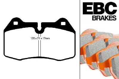 DP91032, BMW 7 Series (E38), 725 (2.5 TD) 1996-2002, EBC Orangestuff remblokken set vooras, Voor modellen met Brembo remklauwen aan de vooras, Voor modellen met een remschijf diameter 316mm