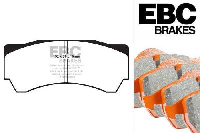 DP9063, Mitsubishi Lancer Evo 9, 2.0 Turbo (FQ-360) 2005-2008, EBC Orangestuff remblokken set vooras, Voor modellen met Alcon remklauwen aan de vooras, Voor modellen met een remschijf diameter 343mm