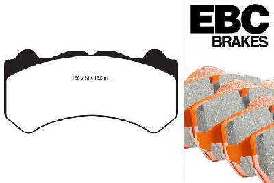 DP91983, Nissan GT-R (R35), 3.8 Twin Turbo 570 PK 2016-, EBC Orangestuff remblokken set vooras, Voor modellen met Brembo remklauwen aan de vooras, Voor modellen met een remschijf diameter 390mm