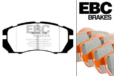 DP9966, Subaru Impreza, 2.0 Turbo 1994-1996, EBC Orangestuff remblokken set vooras, Voor modellen met een remschijf diameter 277mm