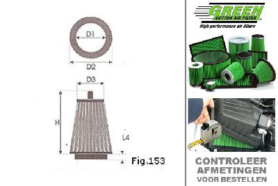 GRG591026, Green vervangingsluchtfilter rond, Audi, A4 (8K-B8), 2.7 TDI V6, 163 pk, 11/2007-03/2012