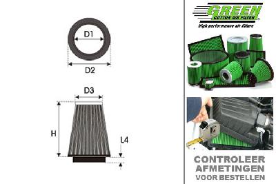 GRG591011, Green vervangingsluchtfilter rond, BMW, SERIE 3 (E46), 318 i/Ci, 143 pk, 2001-2005