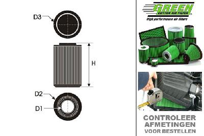 GRG491613, Green vervangingsluchtfilter rond, Mercedes, VANEO, CDI  170, 75 pk, 2002-2005