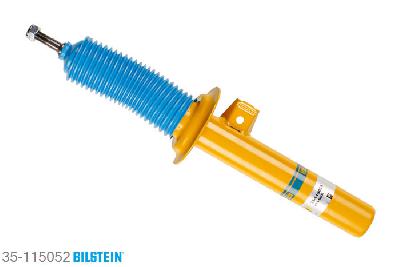 35-115052, Bilstein B6  Sport Schokdemper vooras rechts, BMW 3 Touring (E46), "316 i,  318 d,  318 i,  320 d,  320 i,  325 i,328 i,  330 d,  330 i", 06/2000-02/2005, with standard chassis / Front axle mono-tube, Standaard lengte, geschikt voor gebruik met verlagingsveren tot -40mm