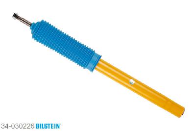 34-030226, Bilstein B6  Sport Schokdemper vooras, BMW 5 (E34), 524 td,  530 i,  535 i, 01/1988-09/1995, with standard chassis, without ride height adjustment, Standaard lengte, geschikt voor gebruik met verlagingsveren tot -40mm