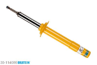 35-114086, Bilstein B6  Sport Schokdemper vooras, BMW 5 (E39), 535 i,  540 i, 04/1996-06/2003, without M-technics, without ride height adjustment, without pneumatic suspension, Standaard lengte, geschikt voor gebruik met verlagingsveren tot -40mm
