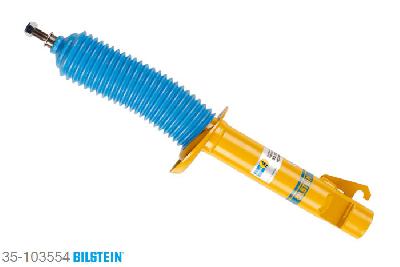 35-103554, Bilstein B6  Sport Schokdemper vooras rechts, Ford FIESTA V (JH_, JD_), "1.0,  1.25 16V,  1.3,  1.4 16V,  1.4 TDCi,1.6,  1.6 16V,  1.6 Flex,  1.6 TDCi,  ST150", 11/2001-, with sports suspension, with standard chassis, Standaard lengte, geschikt voor gebruik met verlagingsveren tot -40mm