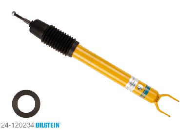 24-120234, Bilstein B6  Sport Schokdemper vooras, Mercedes AMG CLS (C219), "280,  300,  320 CDI,  350,  350 CDI,  350 CGI,500,  CLS 55 AMG,  CLS 550,  CLS 63 AMG", 04/2006-, with standard chassis, without Airmatic DC, Standaard lengte, geschikt voor gebruik met verlagingsveren tot -40mm
